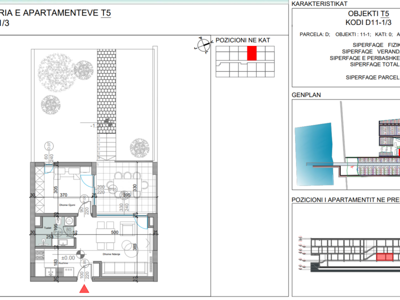 Shitet apartament 1+1, post parkimi dhe oborr privat - Turquoise Marina