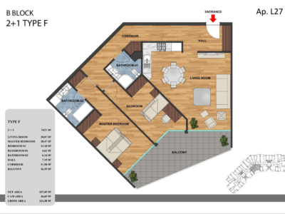 Shitet Apartament 2+1 tek Palladium Residence - Liqeni i Thate